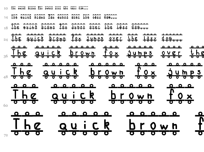 FE Banner font waterfall